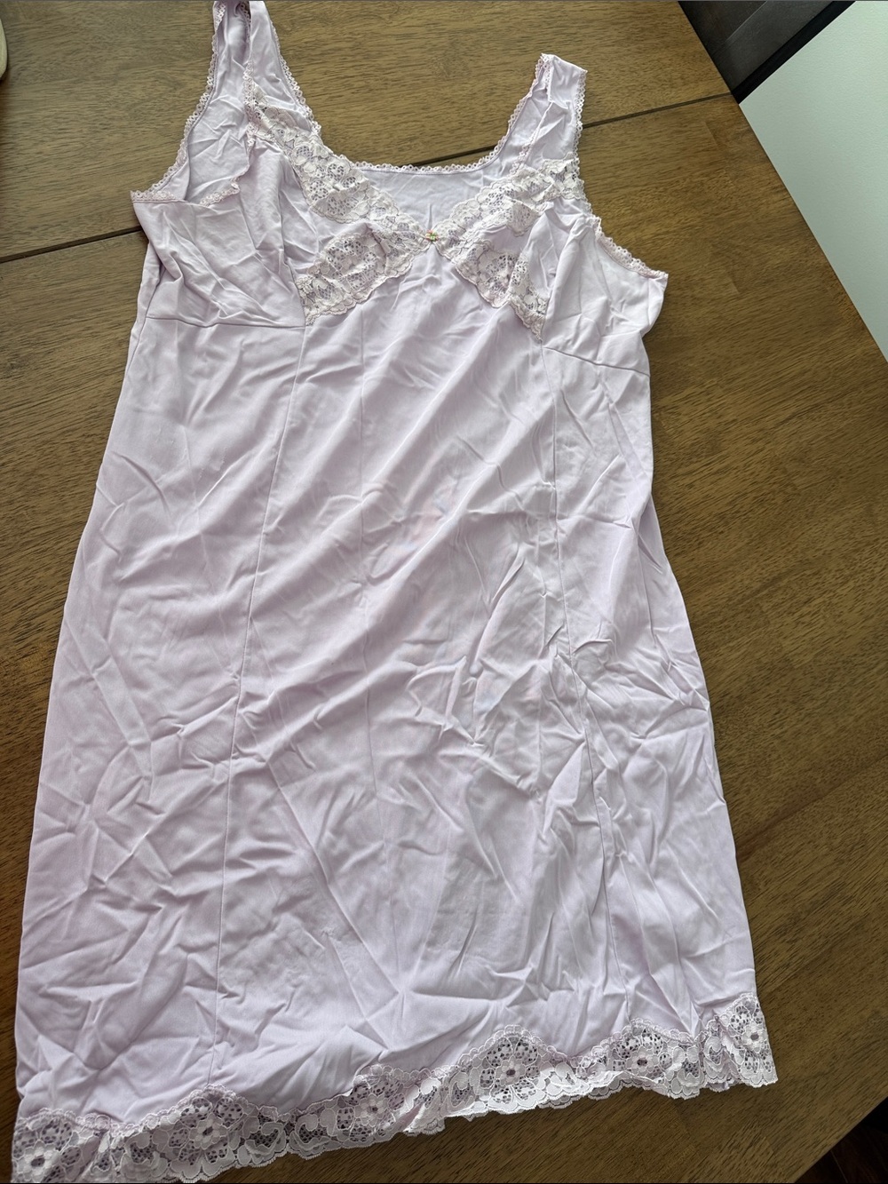 Lace Trim Slip Dress - Light Lavender